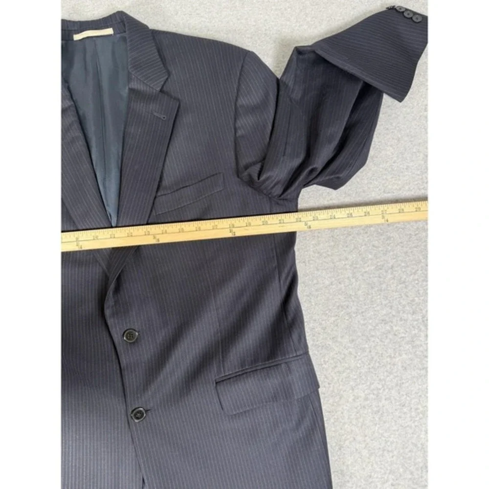 Burberry London Kensington Sport Coat‎ Men's 42R Navy Pinstripe Wool Blazer